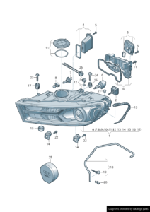 Module LED 4M0941475 pour feu de jour Audi Q7 droit / gauche
