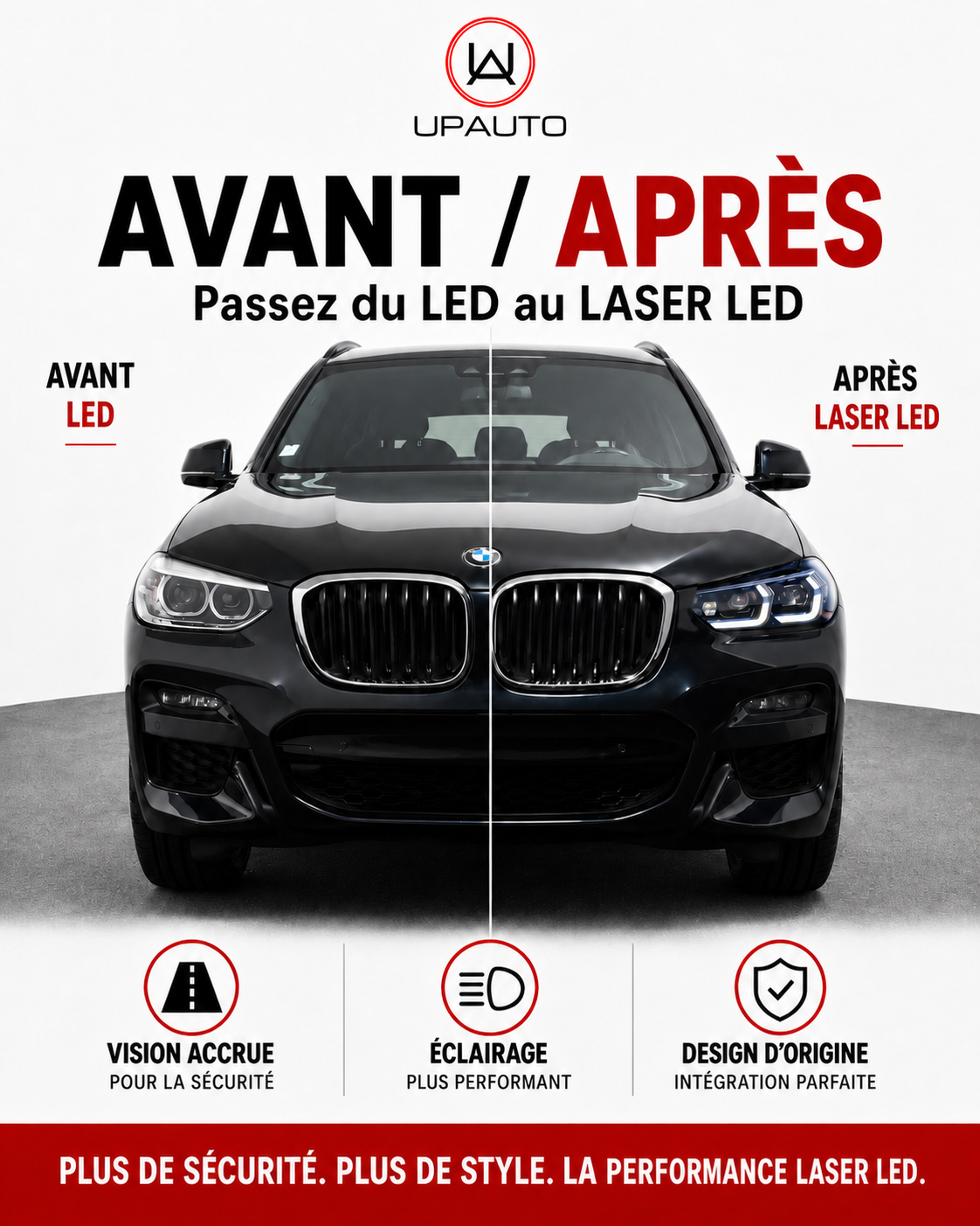 Kit conversion phare laser led LCI pour bmw X3 G01 version led pré LCI