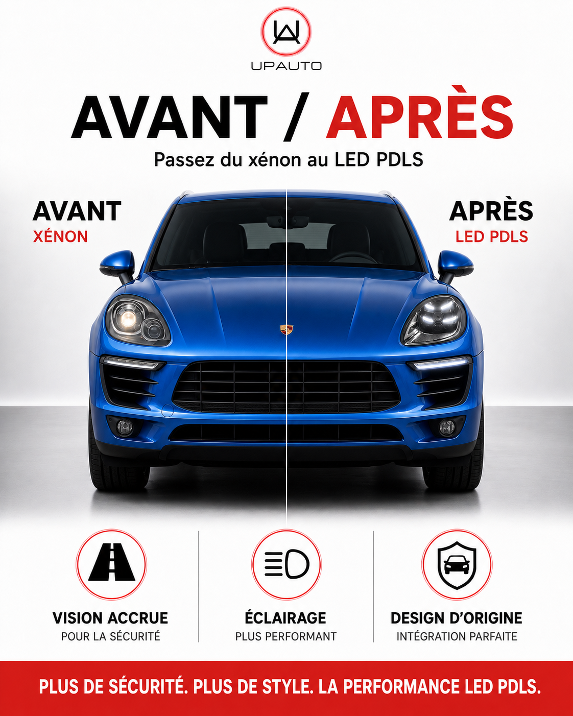 Phare PDLS led pour Porsche macan 95b xénon