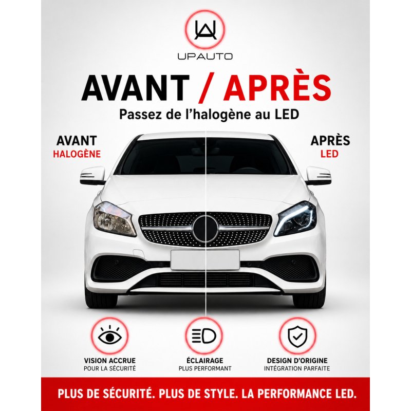 Kit conversion phare full led pour Mercedes classe A w176 2013 2014 2015 2016 2017 2018