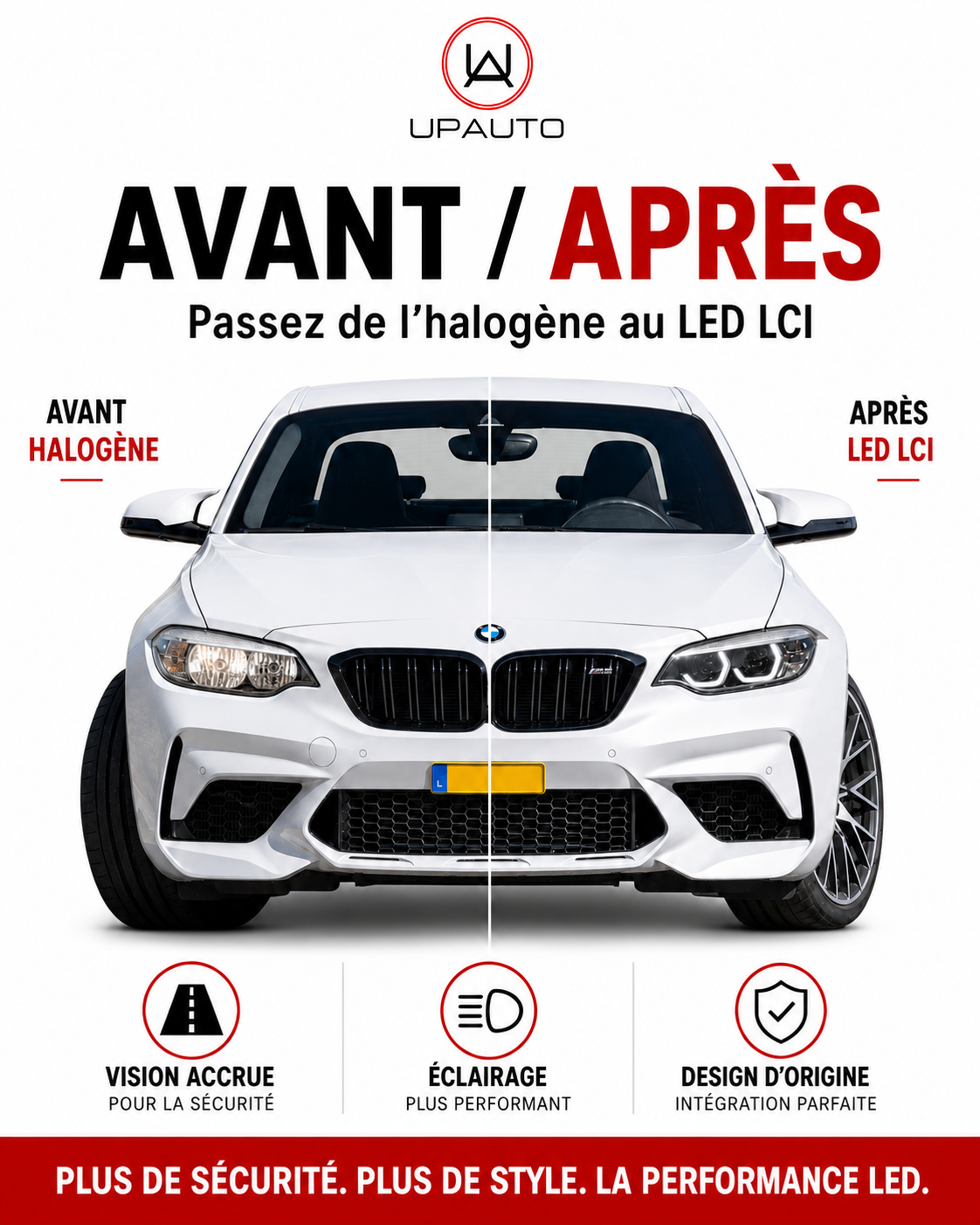 Kit conversion phare full led pour bmw série 2 coupé f22 version halogène plug and play